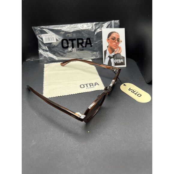 New! Otra Abby Transparent Maple Frames Brown Fade Lenses Sunglasses main image 10